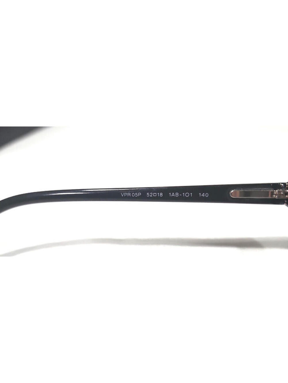 PRADA VPR05P 1AB-101 Black Rectangular Eyeglasses 52-18 140 Case Box Cloth - Picture 6 of 9